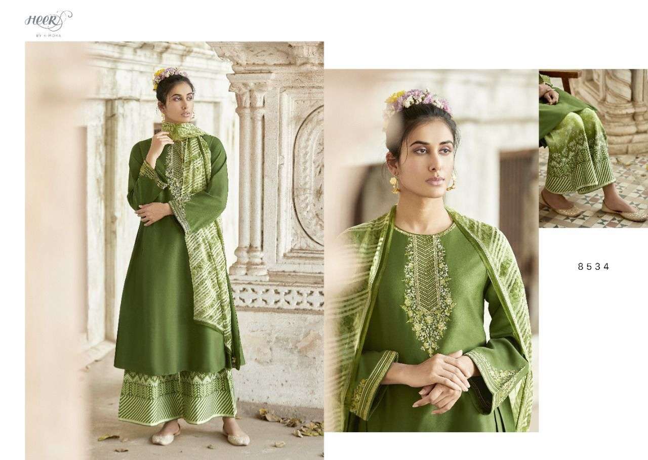  KIMORA HEER GULNOOR PURE COTTON EMBRODERY WORK DESIGNER SUIT WHOLESALE RATE 