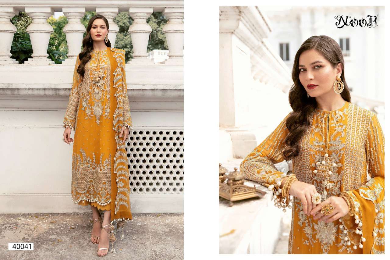 NOOR NAQSH PARTY WEAR GEORGETTE PAKISTANI EMBRODERY SUIT WHOLESALE CATALOGUE 