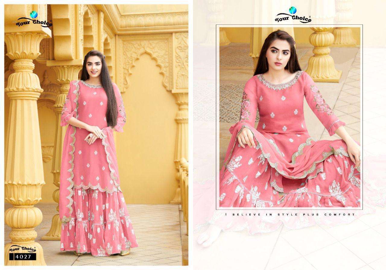 YOUR CHOICE MAXICO PURE GEORGETTE PARTY WEAR SHARARA  SUIT WHOLESALER IN SURAT MARKET 