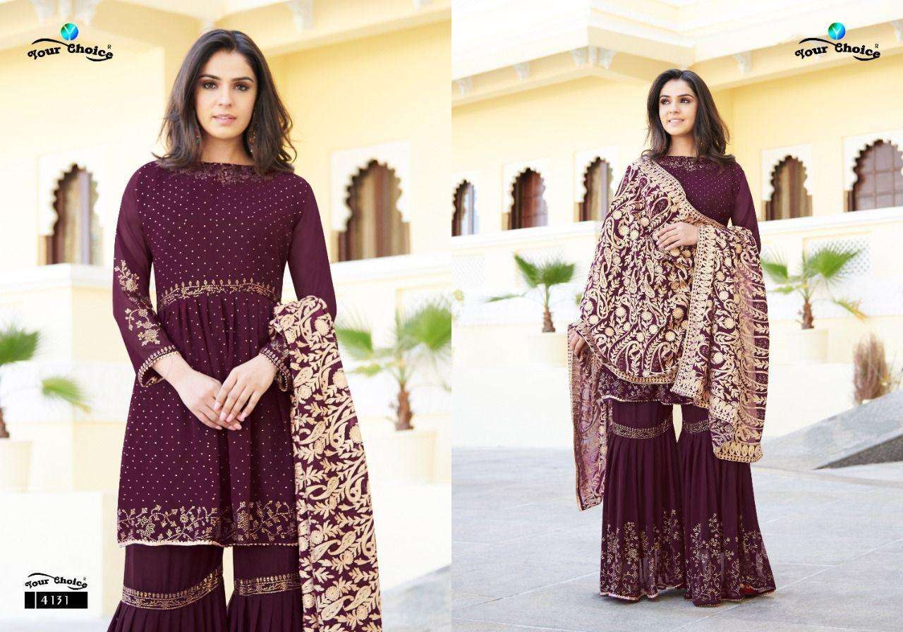 YOUR CHOICE NAZAKAT GEORGETTE PARTY WEAR SALWAR KAMEEZ SUPPLIER IN SURAT MARKET 