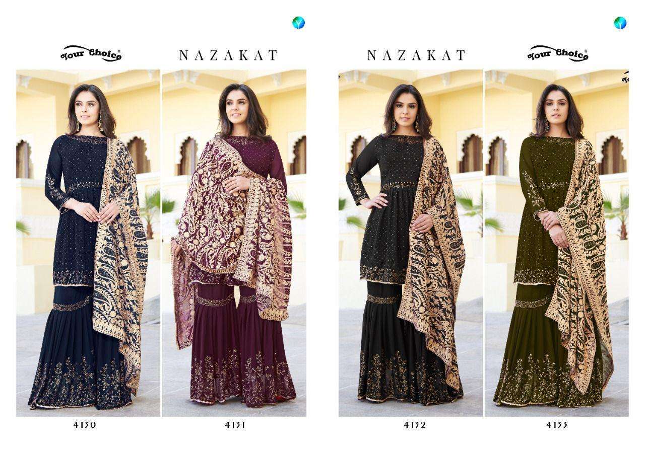 YOUR CHOICE NAZAKAT GEORGETTE PARTY WEAR SALWAR KAMEEZ SUPPLIER IN SURAT MARKET 