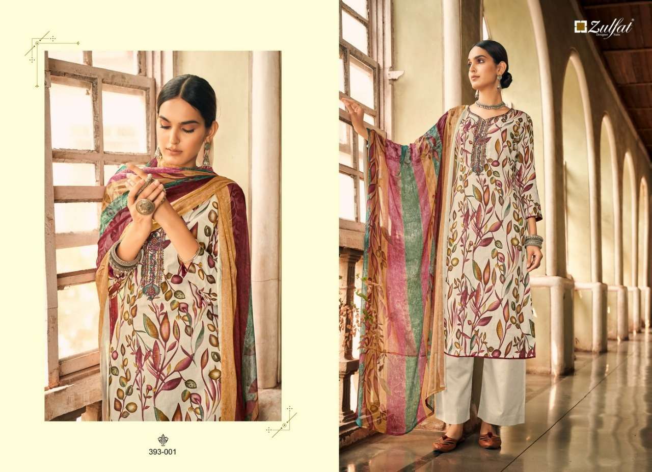 ZULFAT DESIGNER LATEST CATALOGUE PANKHUDI JAM COTTON DIGITAL PRINTED SUIT  WHOLESALER 