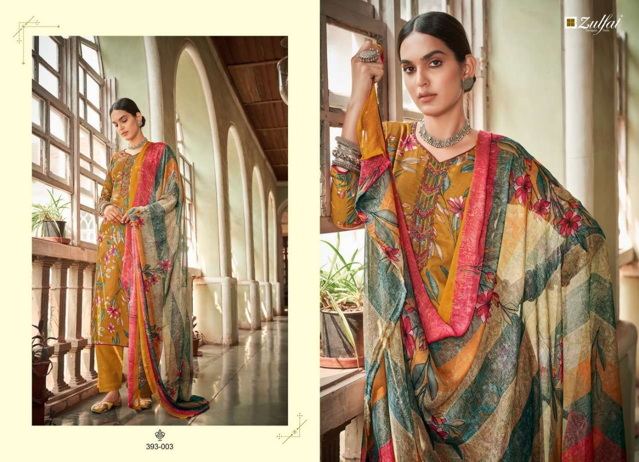 ZULFAT DESIGNER LATEST CATALOGUE PANKHUDI JAM COTTON DIGITAL PRINTED SUIT  WHOLESALER 