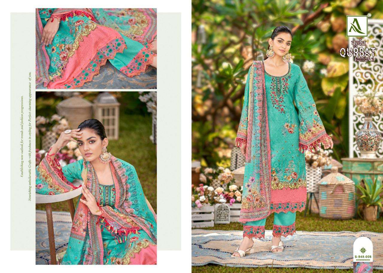 ALOK SUITS QURBAT EDITION 2 PURE JAM COTTON PAKISTANI PRINT LATEST CATALOGUE 