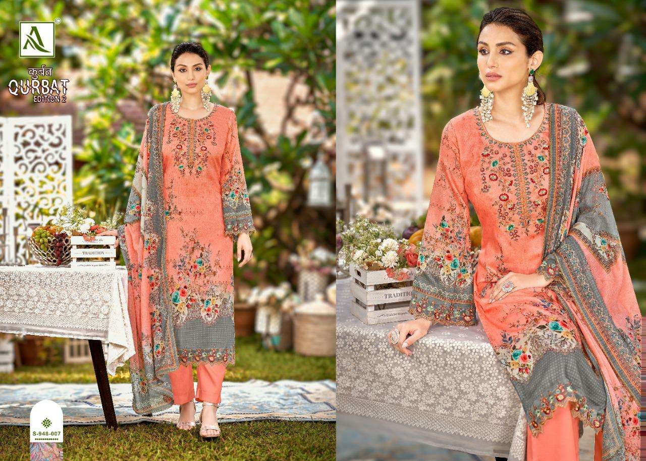 ALOK SUITS QURBAT EDITION 2 PURE JAM COTTON PAKISTANI PRINT LATEST CATALOGUE 
