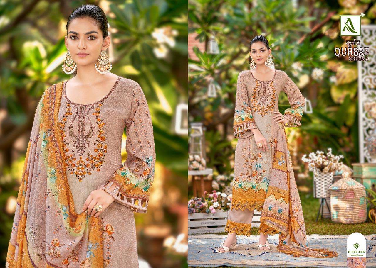 ALOK SUITS QURBAT EDITION 2 PURE JAM COTTON PAKISTANI PRINT LATEST CATALOGUE 