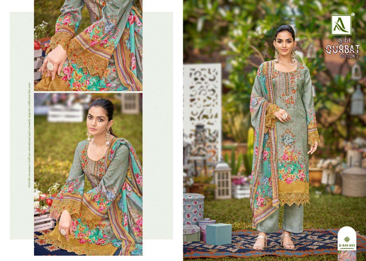 ALOK SUITS QURBAT EDITION 2 PURE JAM COTTON PAKISTANI PRINT LATEST CATALOGUE 