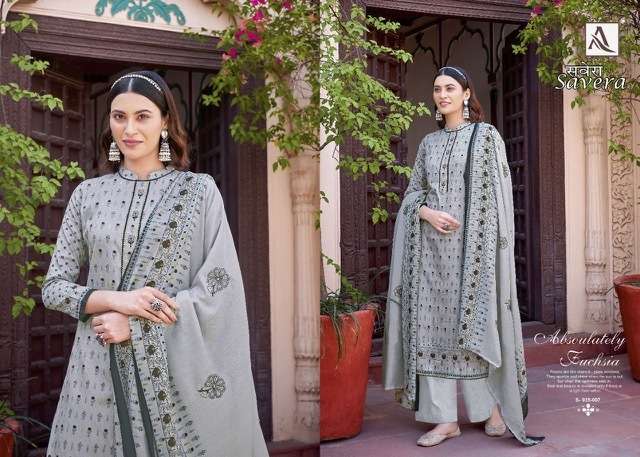 ALOK SUITS SAVERA JAM COTTON DIGITAL PRINT WITH FANCY EMBRODERY WORK SUIT WHOLESALE CATALOGUE 