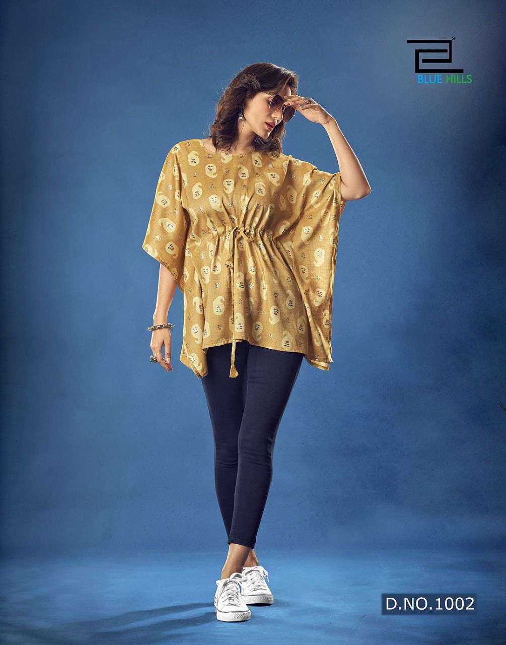 BLUE HILLS KAFTAN VOL 1 RAYON PRINTED SHORT TOP SUPPLIER IN SURAT MARKET 