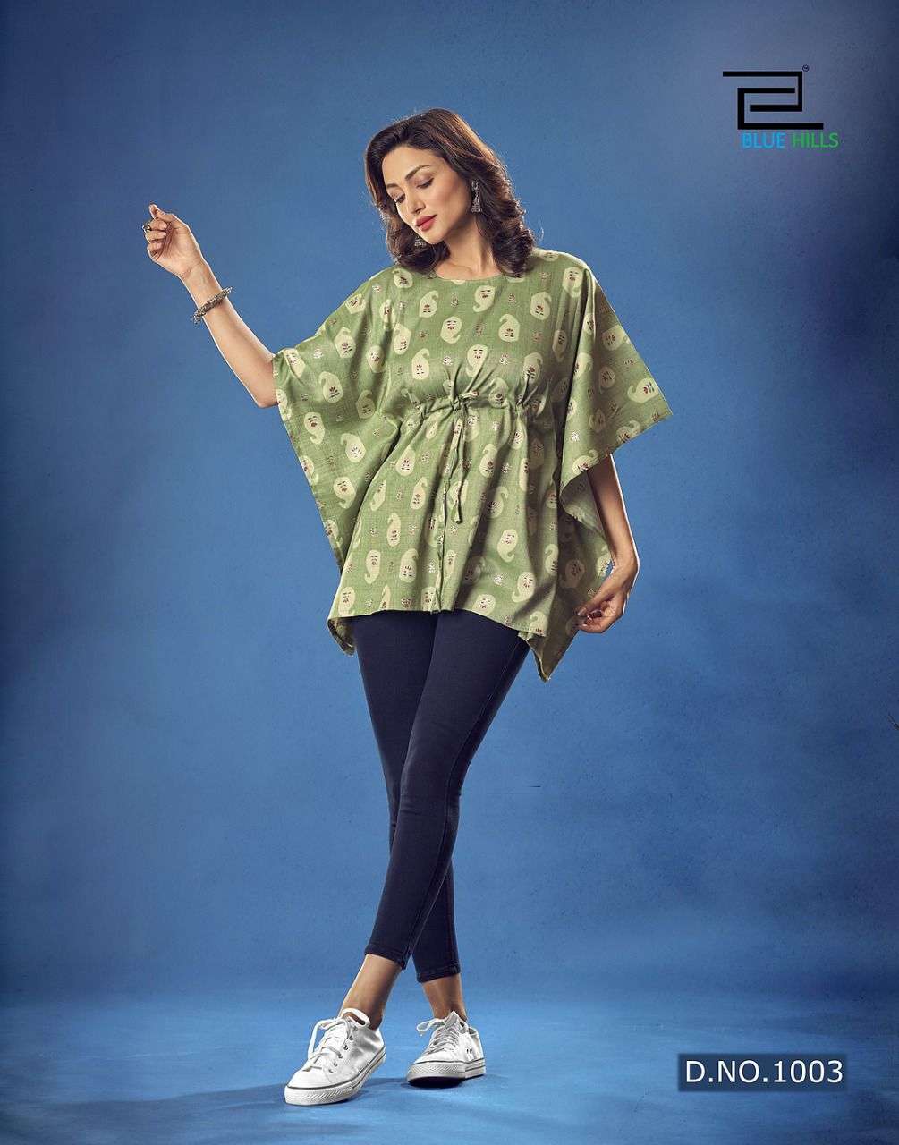 BLUE HILLS KAFTAN VOL 1 RAYON PRINTED SHORT TOP SUPPLIER IN SURAT MARKET 