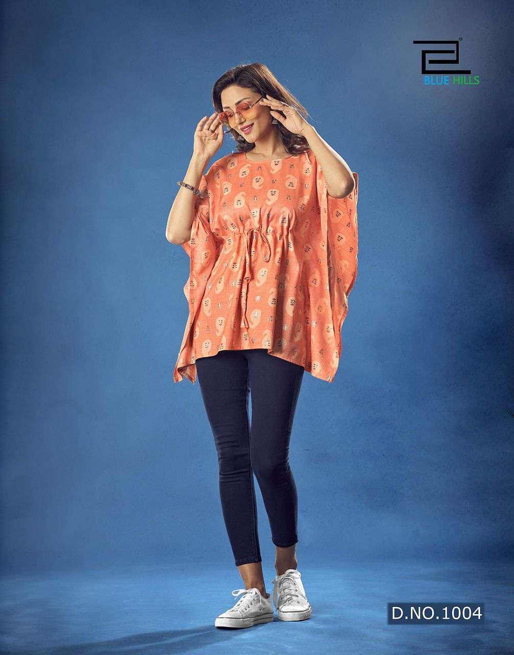 BLUE HILLS KAFTAN VOL 1 RAYON PRINTED SHORT TOP SUPPLIER IN SURAT MARKET 