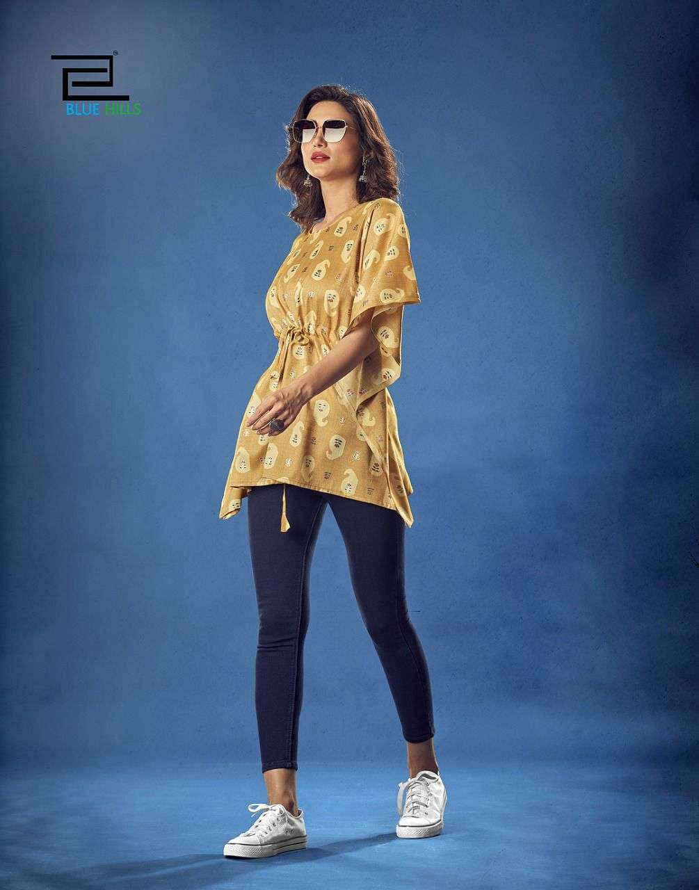 BLUE HILLS KAFTAN VOL 1 RAYON PRINTED SHORT TOP SUPPLIER IN SURAT MARKET 