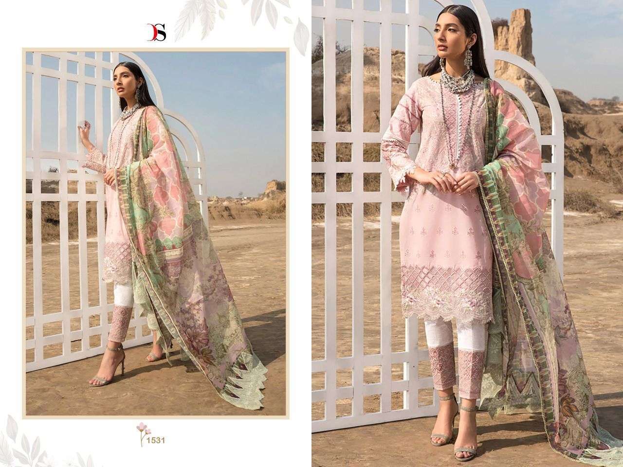 DEEPSY SUITS LAWNKARI 22 2 PURE COTTON EMBRODERY WORK PAKISTANI SUIT WHOLESALE CATALOGUE 