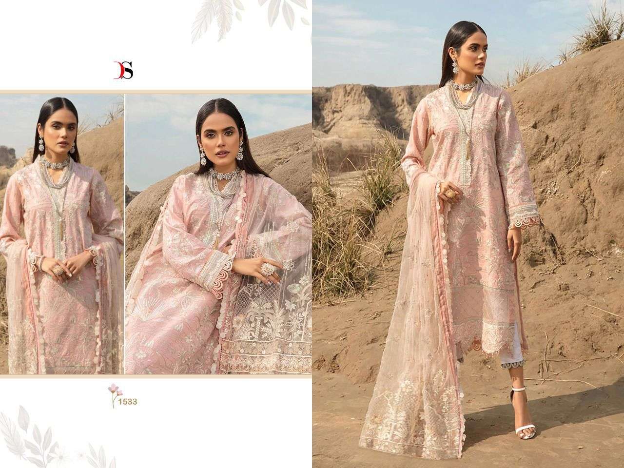 DEEPSY SUITS LAWNKARI 22 2 PURE COTTON EMBRODERY WORK PAKISTANI SUIT WHOLESALE CATALOGUE 