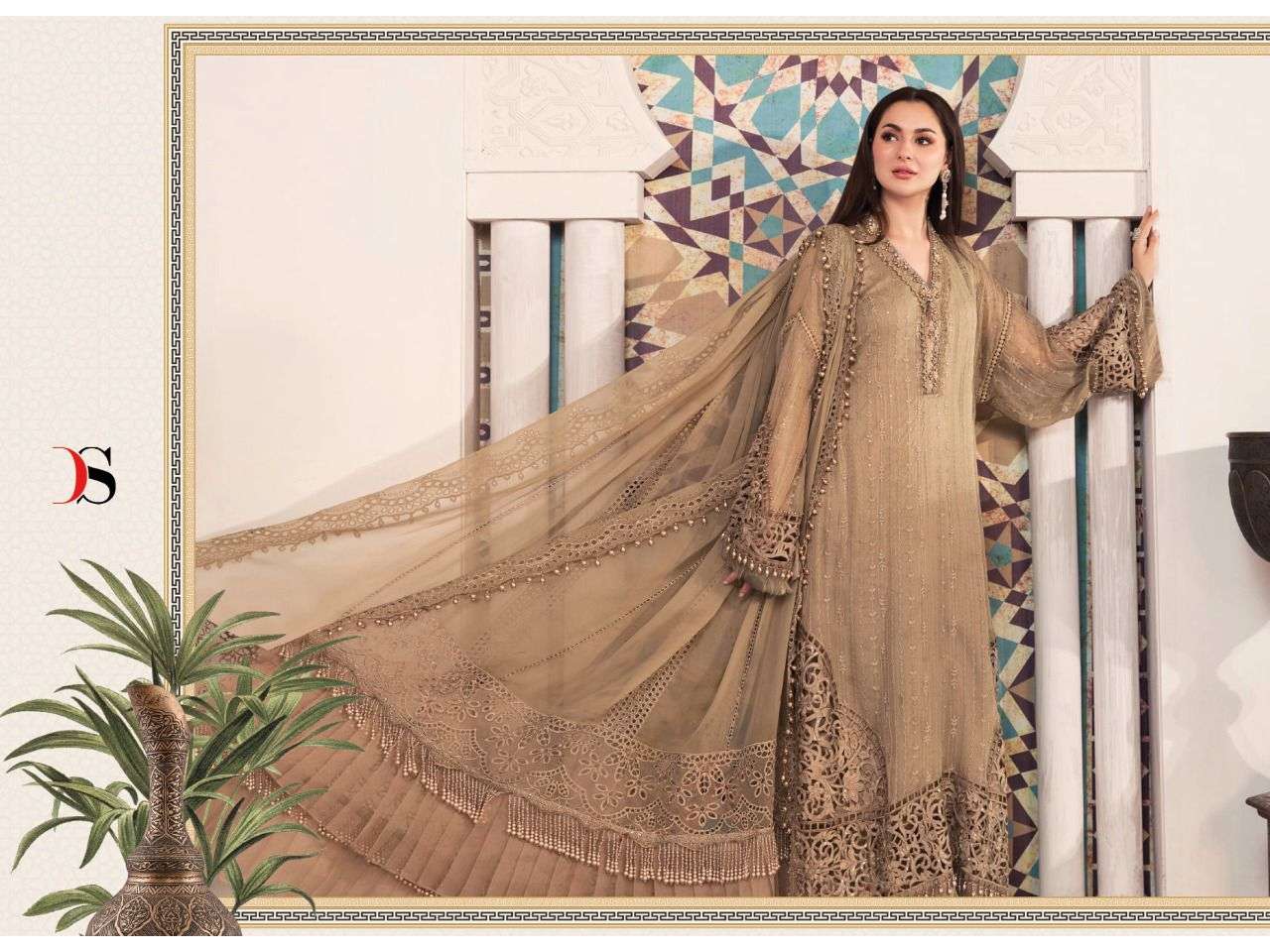 DEEPSY SUITS MARIA B EMBROIDERED 22 FAUX GEORGETTE EMBRODERY WORK PAKISTANI SUIT CATALOGUE 