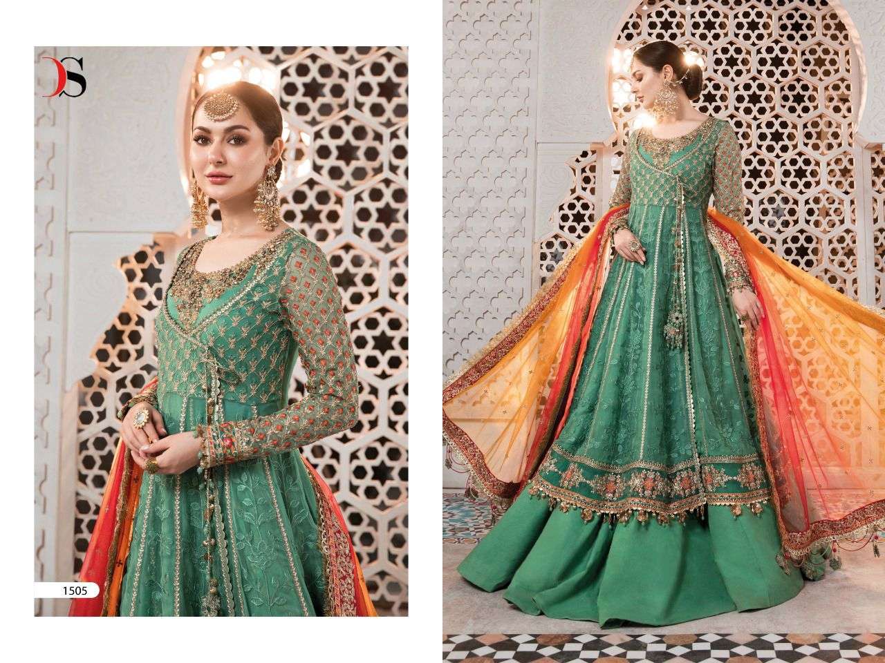 DEEPSY SUITS MARIA B EMBROIDERED 22 FAUX GEORGETTE EMBRODERY WORK PAKISTANI SUIT CATALOGUE 