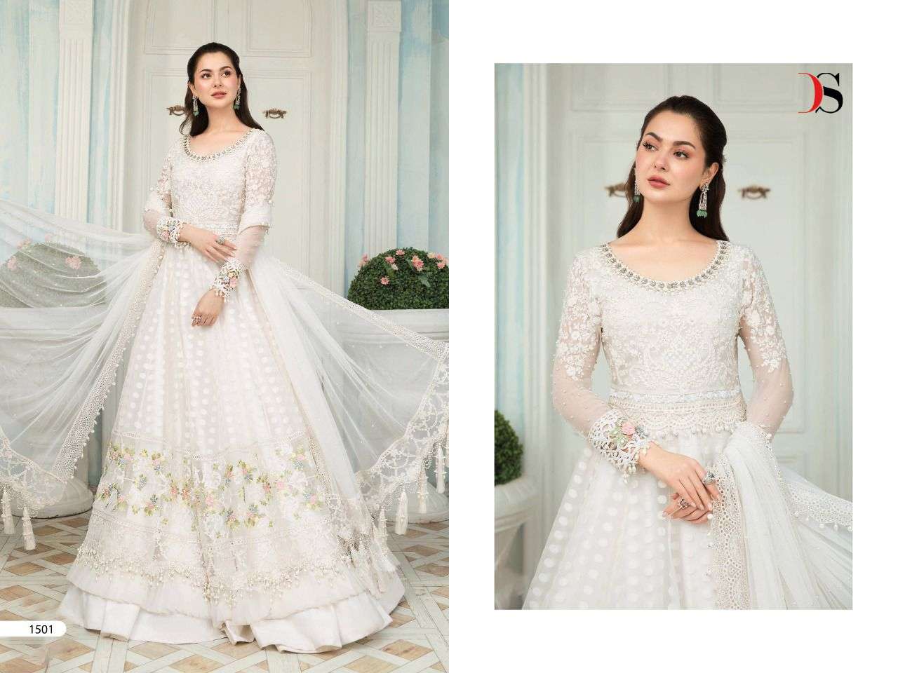DEEPSY SUITS MARIA B EMBROIDERED 22 FAUX GEORGETTE EMBRODERY WORK PAKISTANI SUIT CATALOGUE 