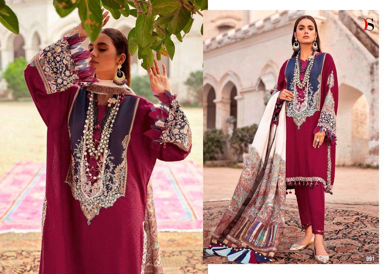 DEEPSY SUITS SANA SAFINAZ LAWN 22 COTTON PRINTED EMBRODERY WORK  UNSTITCHED PAKISTANI SUIT CATALOGUE 