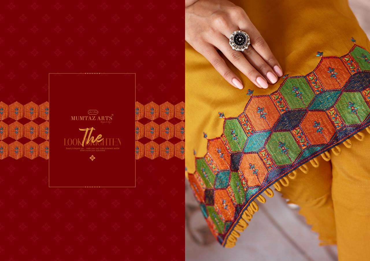 MUMTAZ ARTS PATOLA JAM SATIN DIGITAL PRINTED EMBRODERY WORK UNSTITCEHED SALWAR KAMEEZ CATALOGUE 
