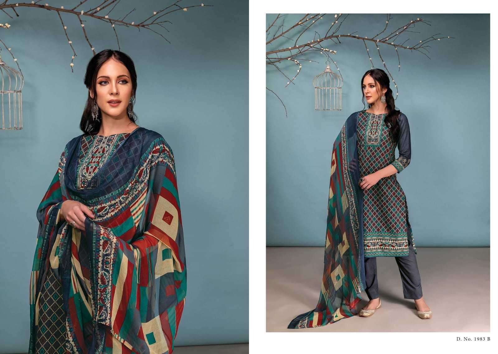 RIVAA JANNAT 2 PURE COTTON PRINT WITH EMBRODERY WORK SALWAR KAMEEZ WHOLESALE CATALOGUE 