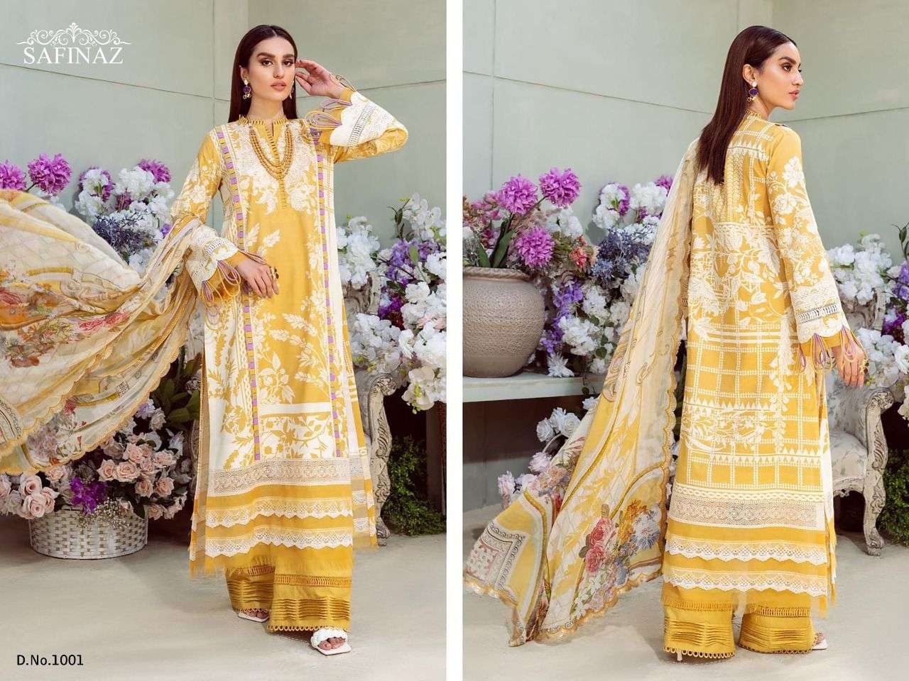 SAFINAZ MARIYA B VOL 6  LAWN COTTON DIGITAL PRINTED WITH EMBRODERY PATCH WORK PAKISTANI SUIT WHOLESALE CATALOGUE 