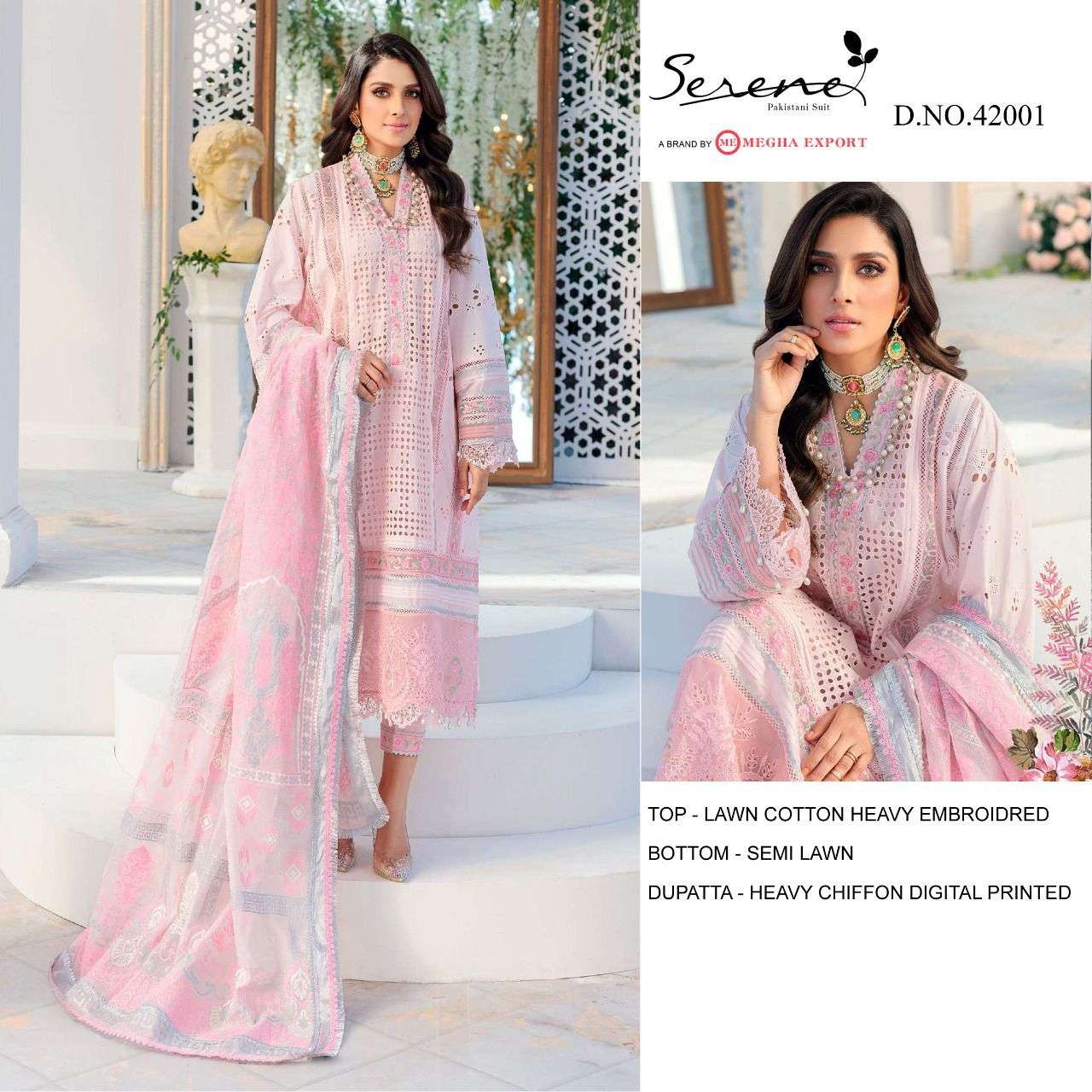 SERENE NOOR VOL 3 LAWN COTTON DIGITAL PRINT WITH HEAVY EMBRODERY WORK UNSTITCHED PAKISTANI SUIT CATALOGUE 