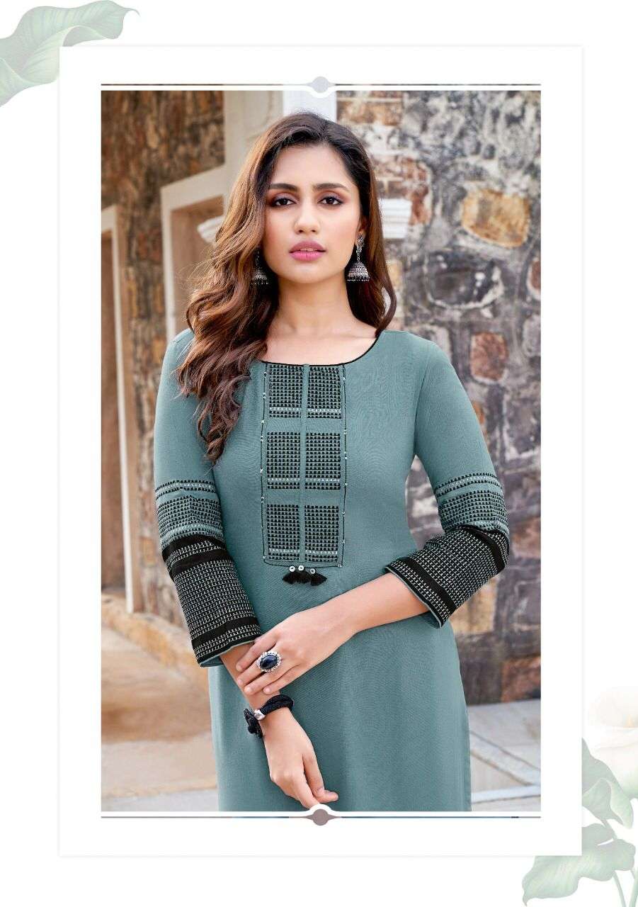 WOOGLEE SALONEE VOL 2  HEAVY RAYON EMBRODERY WORK KURTI SUPPLIER IN SURAT MARKET 