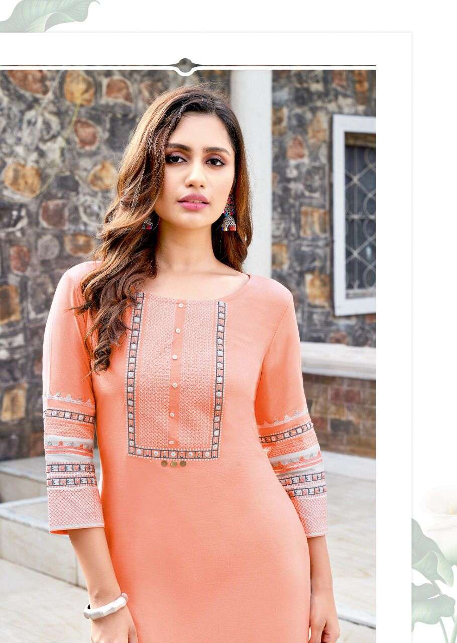 WOOGLEE SALONEE VOL 2  HEAVY RAYON EMBRODERY WORK KURTI SUPPLIER IN SURAT MARKET 