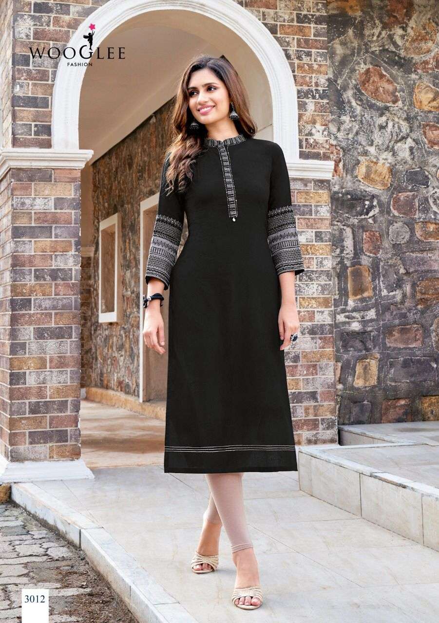 WOOGLEE SALONEE VOL 2  HEAVY RAYON EMBRODERY WORK KURTI SUPPLIER IN SURAT MARKET 