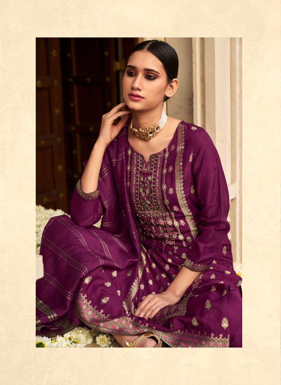 FOUR BUTTONS NAQASHI  DESIGNER HANDWORK FANCY KURTI WITH PENT AND DUPATAA COLLECTION  SUPPLIER IN SURAT MARKET 