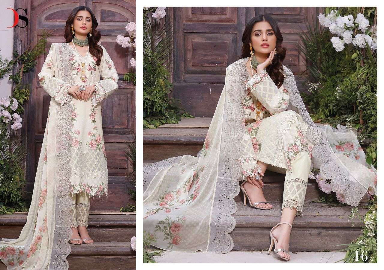DEEPSY FIRDOUS PREMIUM LAWN EMBROIDERED DUPATTA VOL 2  PURE COTTON LATEST PAKISTANI SUIT CATALOGUE 