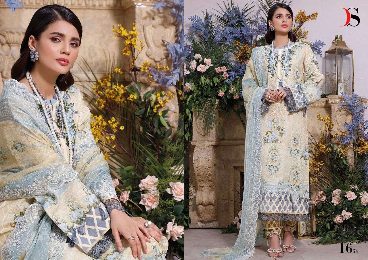 DEEPSY FIRDOUS PREMIUM LAWN EMBROIDERED DUPATTA VOL 2  PURE COTTON LATEST PAKISTANI SUIT CATALOGUE 