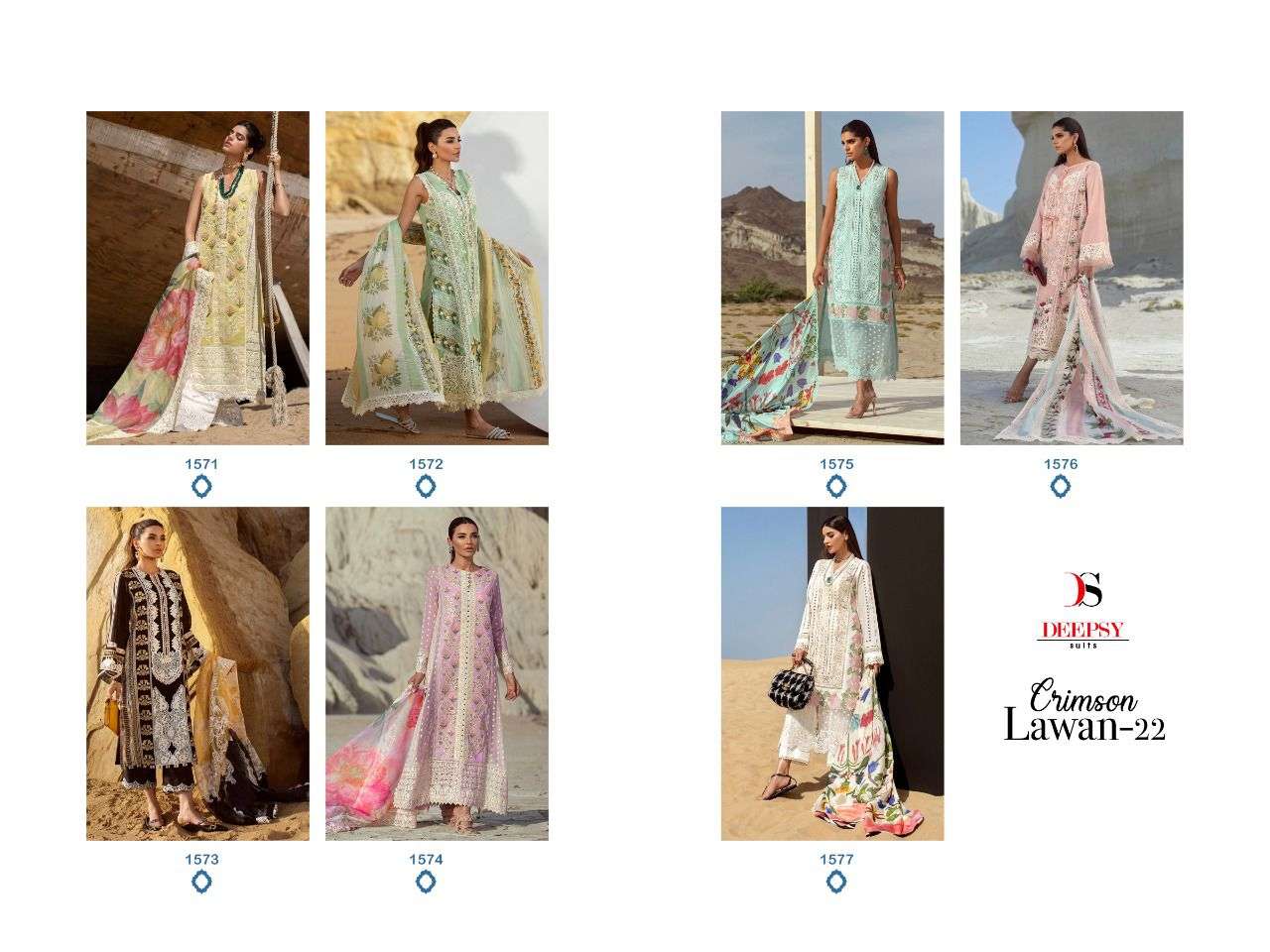 DEEPSY SUITS CRIMSON LAWN 22 PURE COTTON WITH SELF EMBRODERY WORK DESIGNER PAKISTAI SUIT WHOLESALE CATALOGUE 