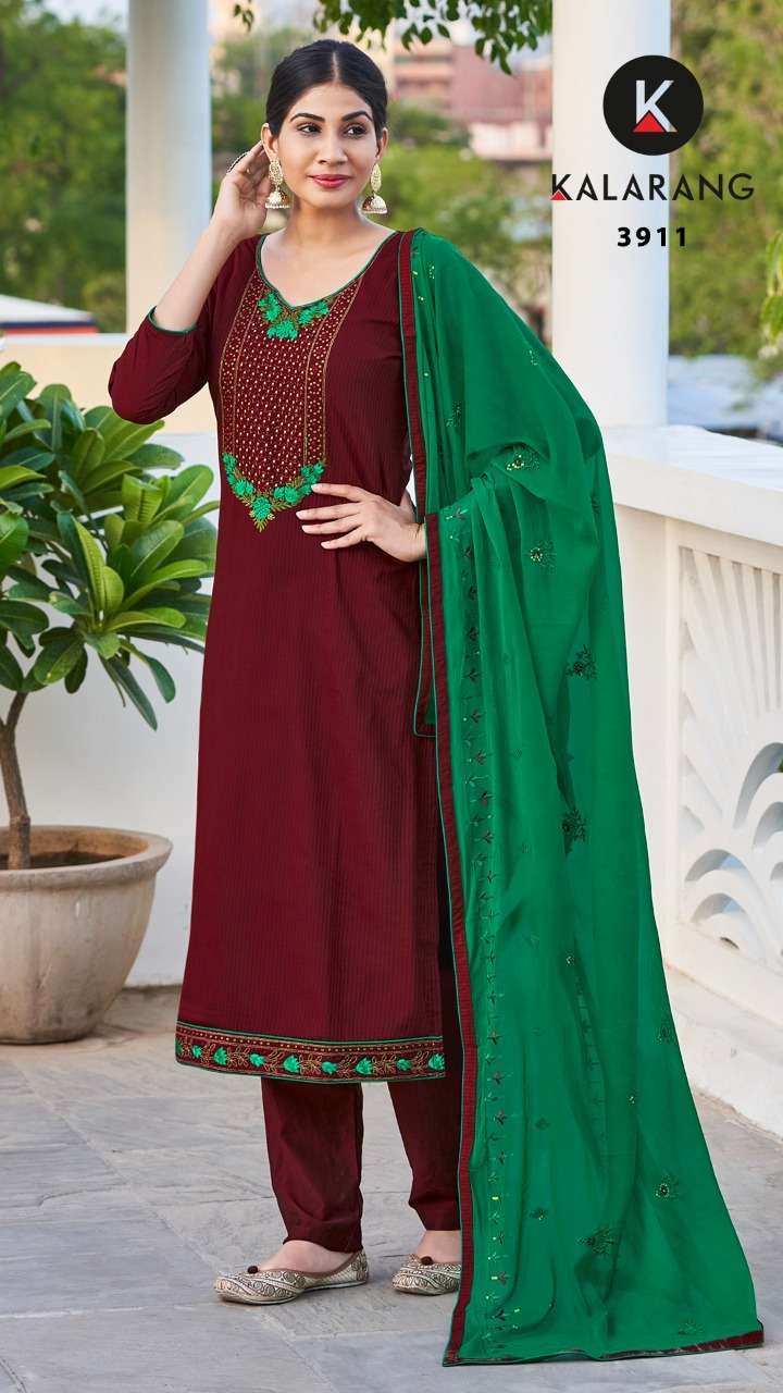 KALARANG ISHARA PARAMPARA SILK EMBROIDERY WORK SALWAR KAMEEZWHOLESALE CATALOGUE 