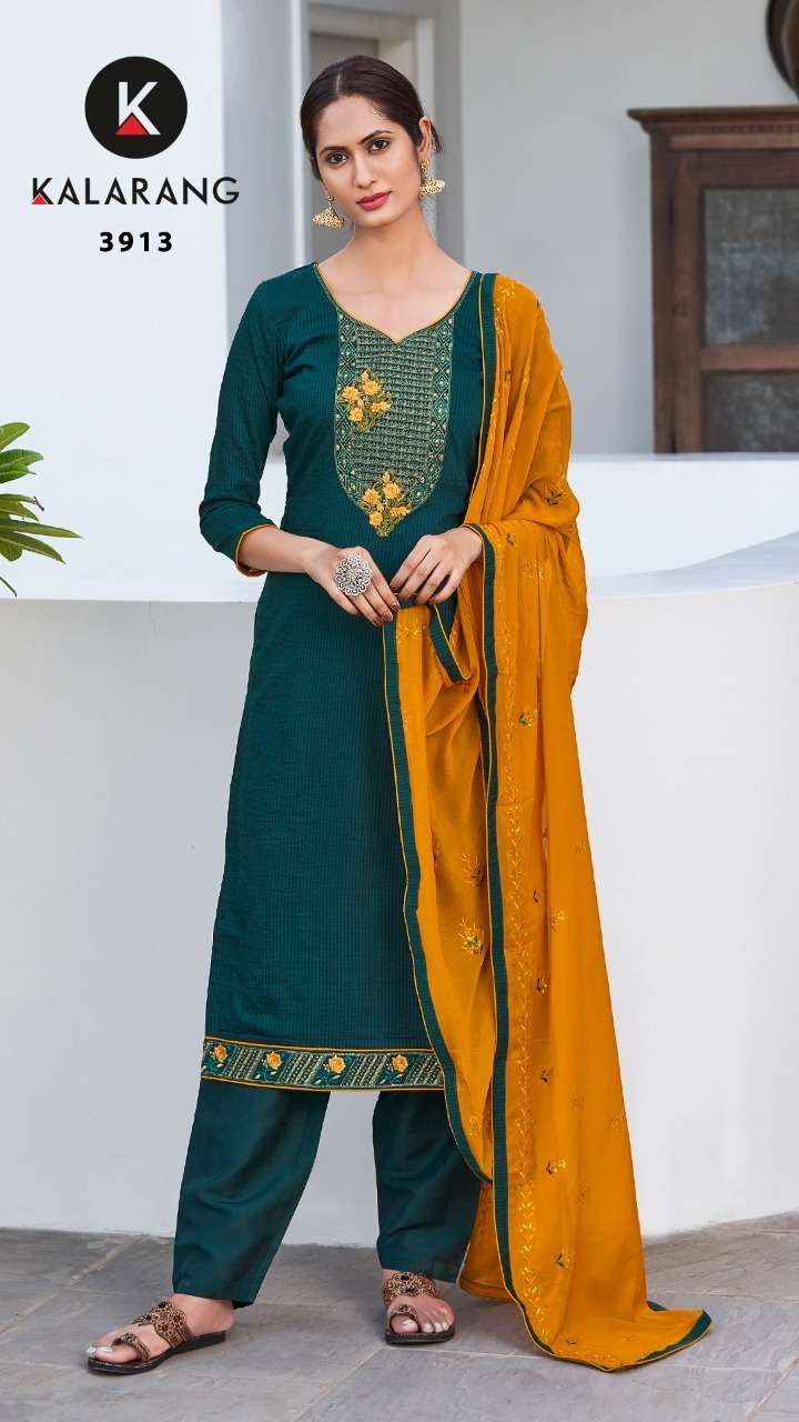 KALARANG ISHARA PARAMPARA SILK EMBROIDERY WORK SALWAR KAMEEZWHOLESALE CATALOGUE 