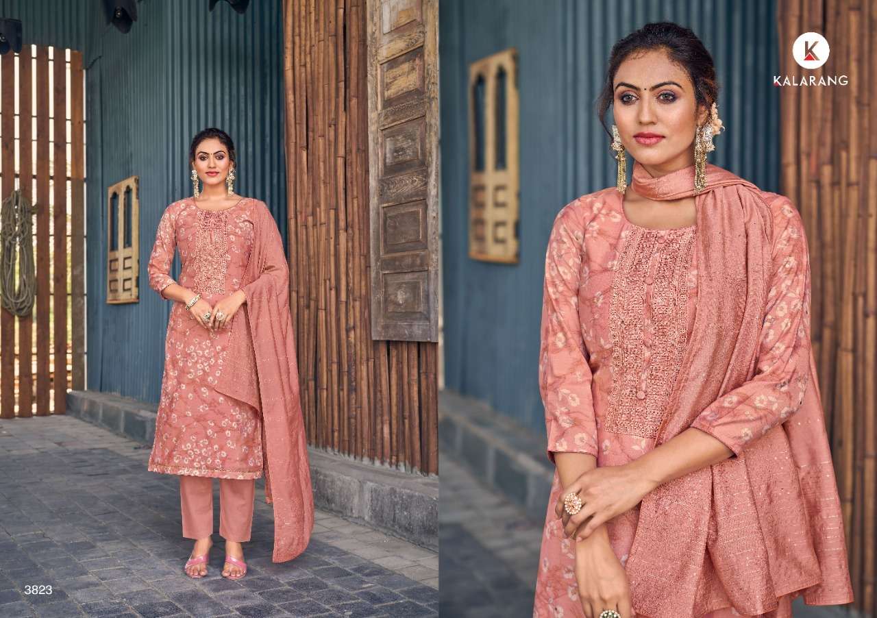 KALARANG ZIVAH MUSLINE PRINT WITH EMBRODERY WORK RAYON PRINTED SALWAR KAMEEZ SUPPLIER IN SURAT MARKET 