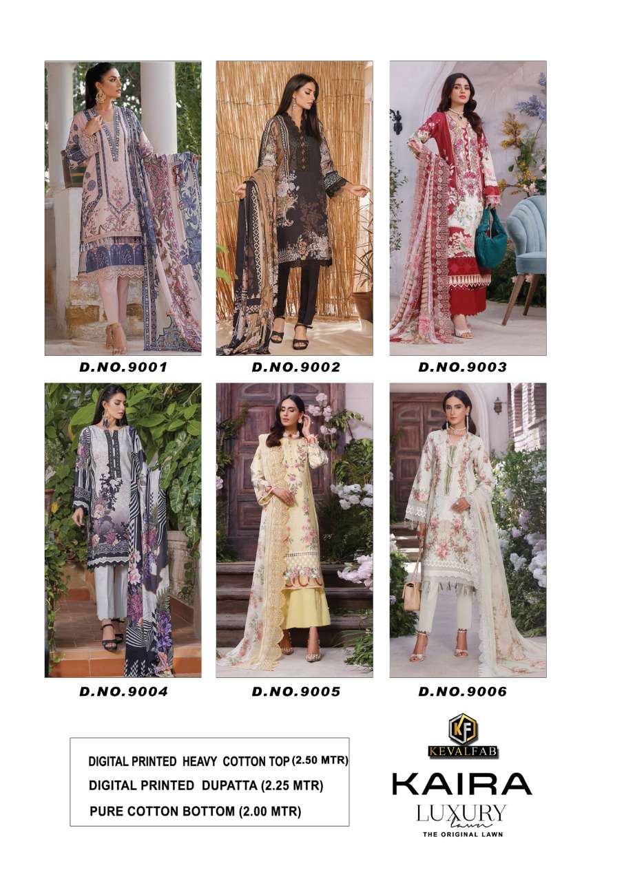 KEVAL FAB KAIRA VOL 9 HEAVY LAWN PRINTED SALWAR KAMEEZ WHOLESALE CATALOGUE 