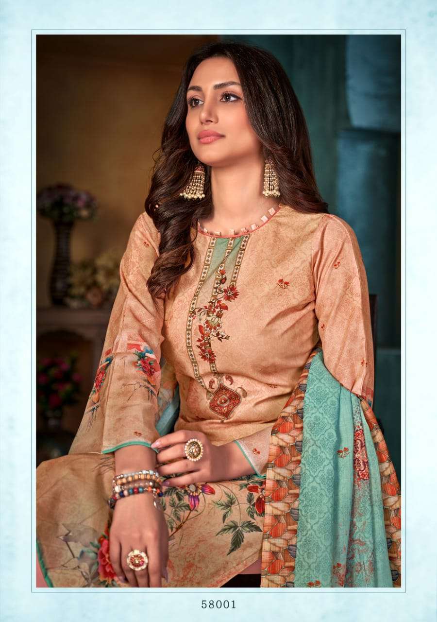 BEMITEX CORAL CAMBRIC COTTON DIGITAL PRINTED UNSTITCHED LATEST SALWAR KAMEEZ 