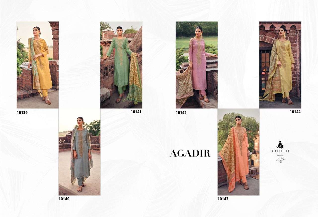 CINDERELLA AGADIR PURE MUSLIN JAQUARD SALWER SUITS CATALOGUE 2022