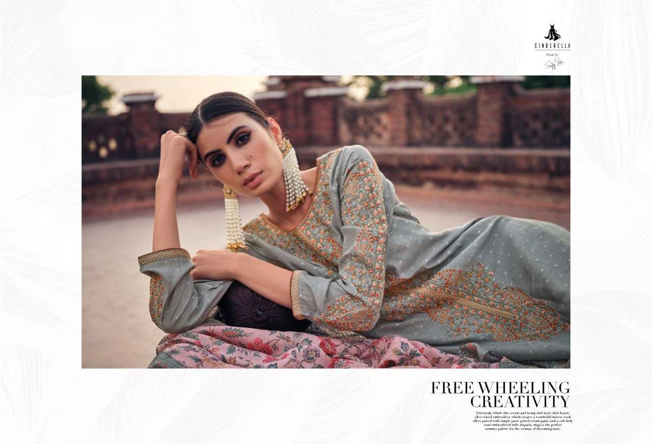 CINDERELLA AGADIR PURE MUSLIN JAQUARD SALWER SUITS CATALOGUE 2022