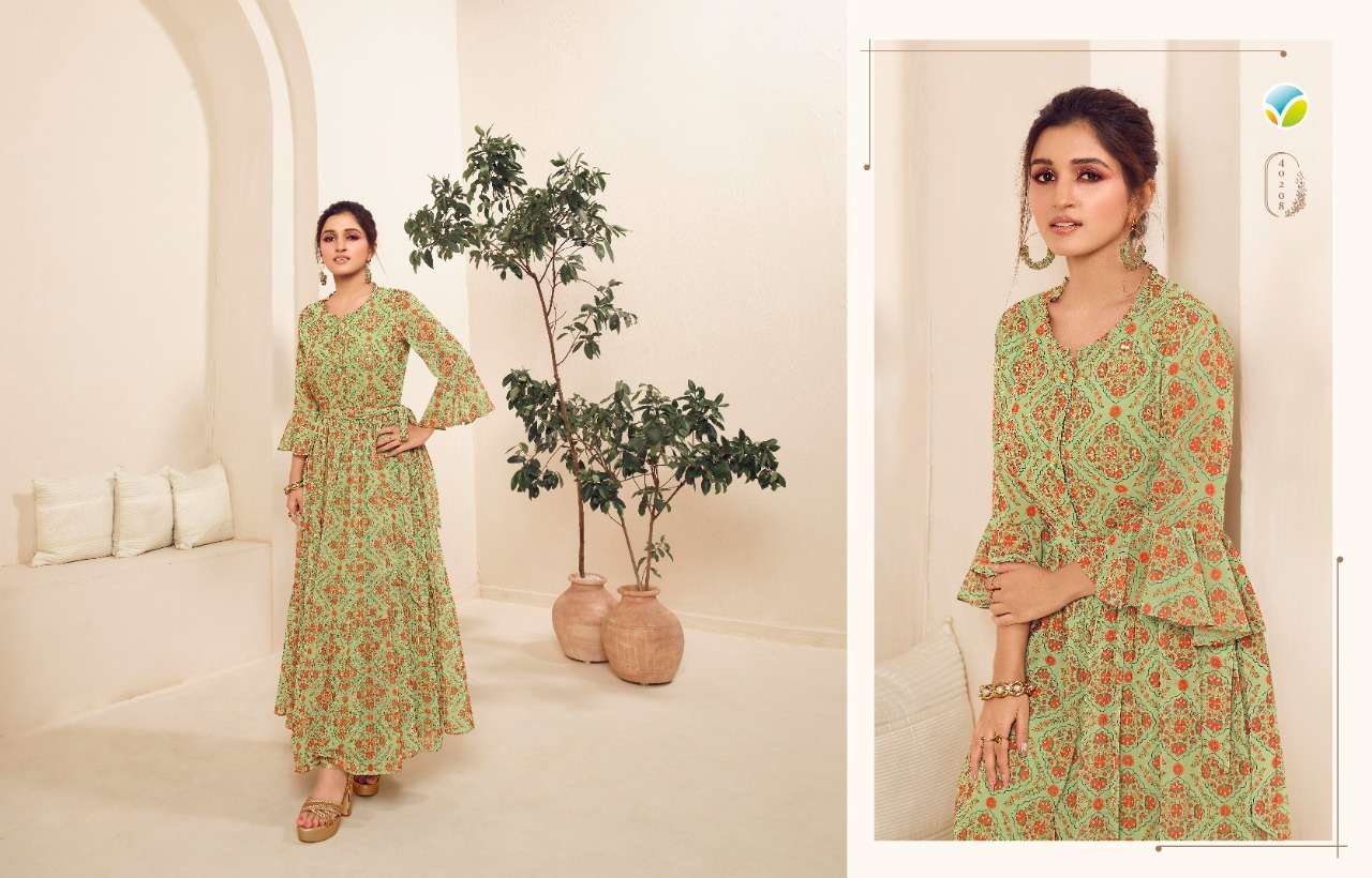 VINAY FASHION DYNAMIC VOL 2 DIGITAL PRINTED GEORGETTE GOWN CATALOGUE COLLECTION 2022