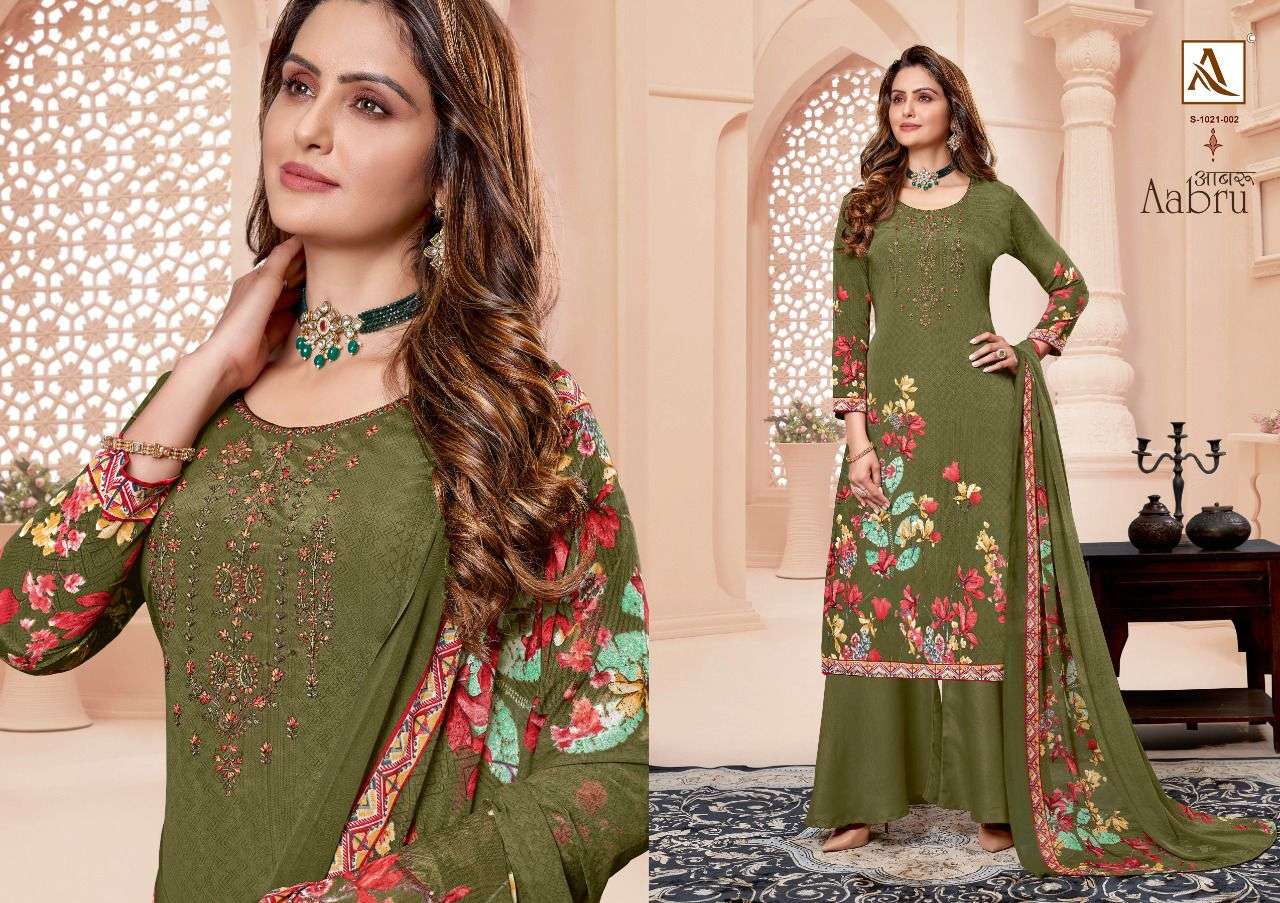 ALOK SUIT AABRU FRENCH CREAP SALWER SUIT COLLECTION WHOLESALE RATE