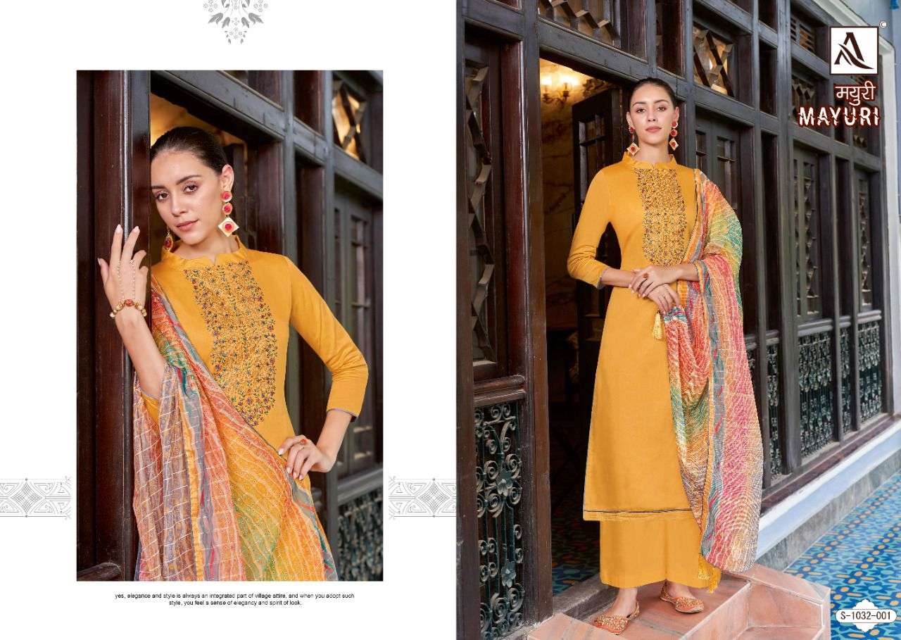 ALOK SUIT MAYURI PURE ZAM EMBROIDERY SUIT CATALOGUE 2022