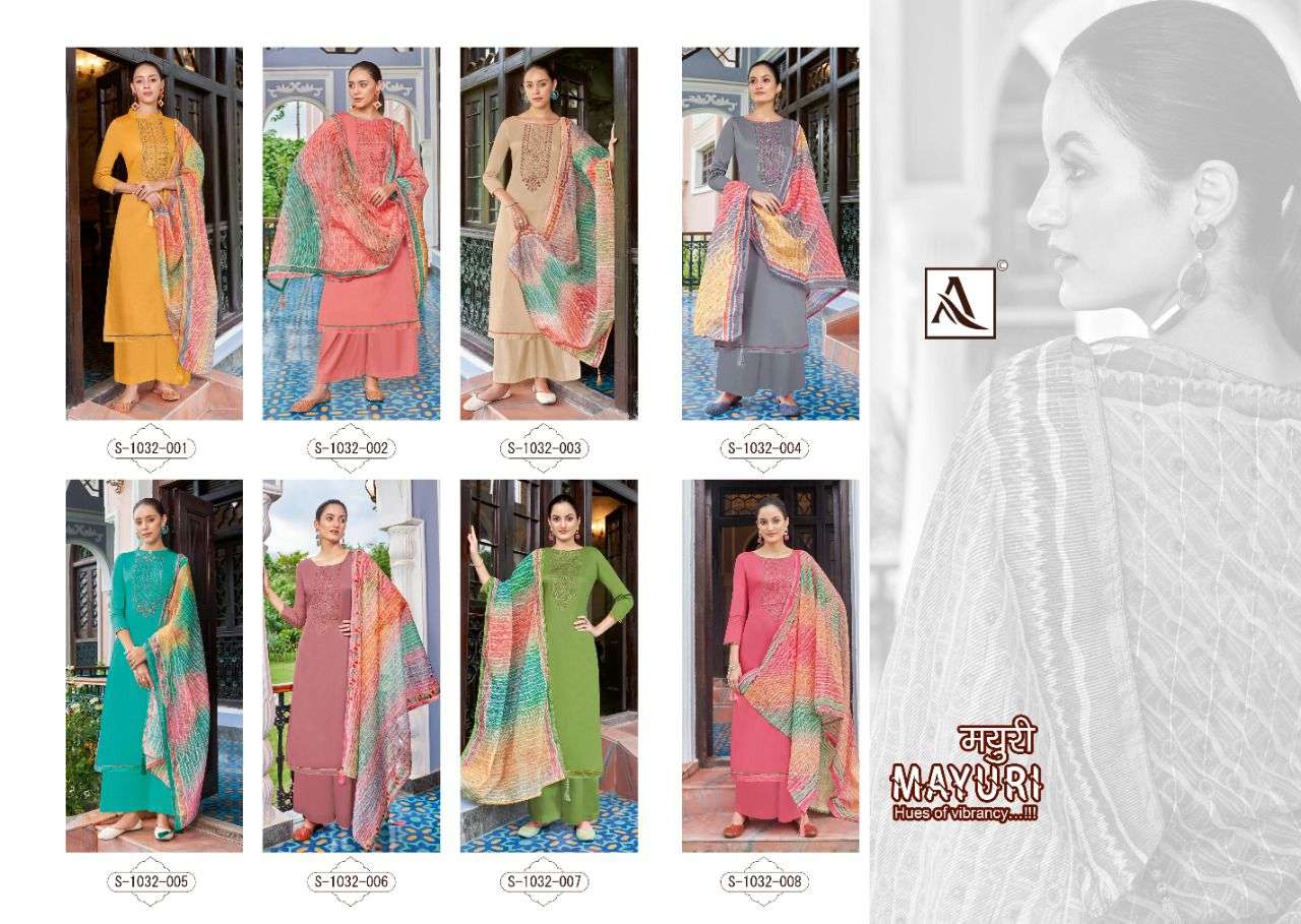 ALOK SUIT MAYURI PURE ZAM EMBROIDERY SUIT CATALOGUE 2022
