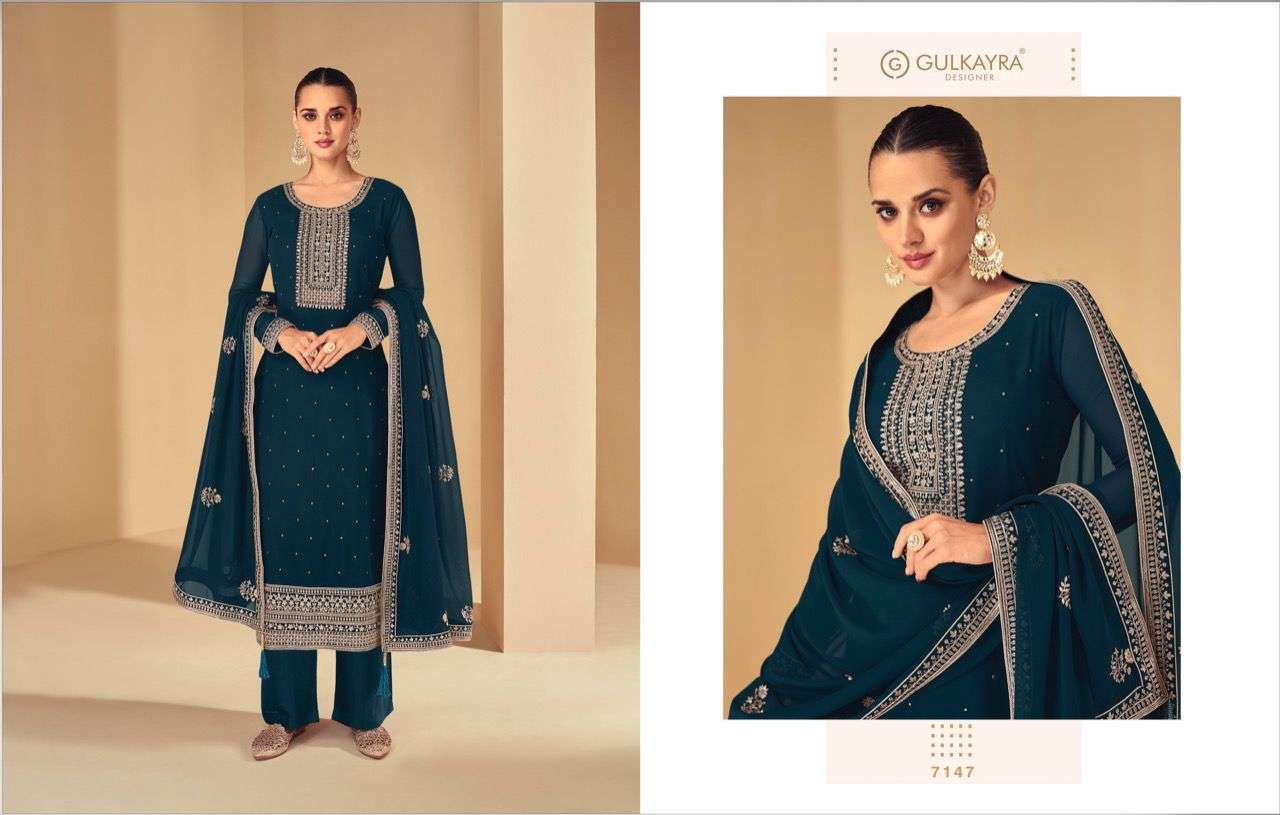 GULKAYRA DESIGNER SABNAM GEORGETTE PARTY WEAR SUITS CATALOGUE