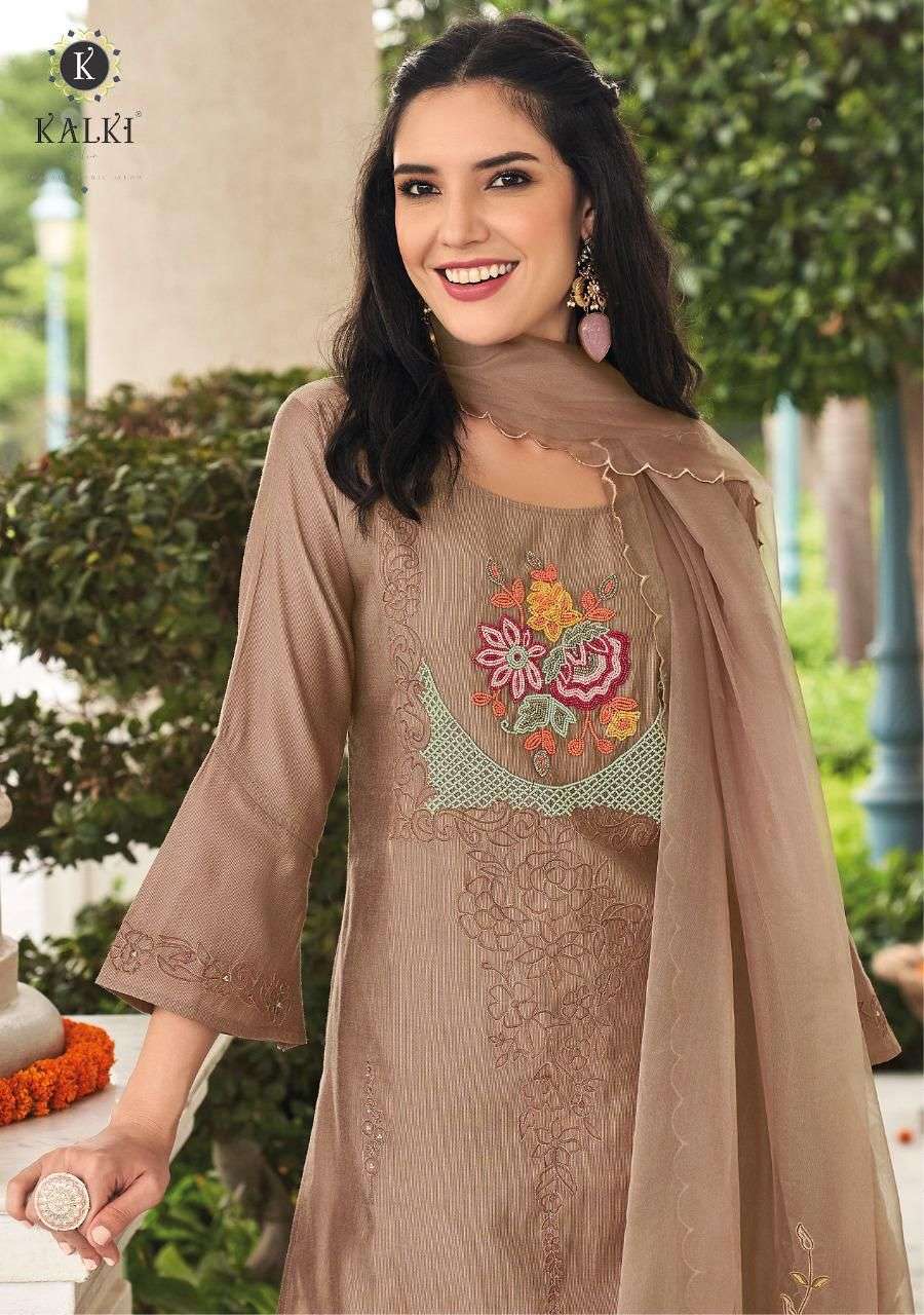 KALKI FASHION JASN E BAHAR 28001 TO 28006 SERIES KURTI PANT WITH DUPATTA LATEST CATALOGUE 
