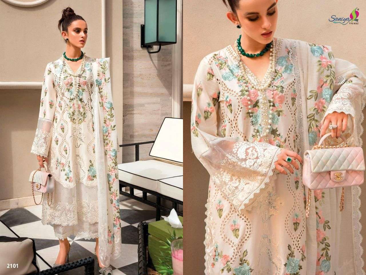 SANIYA TRENDZ CRIMSON VOL 21 CAMRIC PAKISTANI SUIT CATALOGUE 