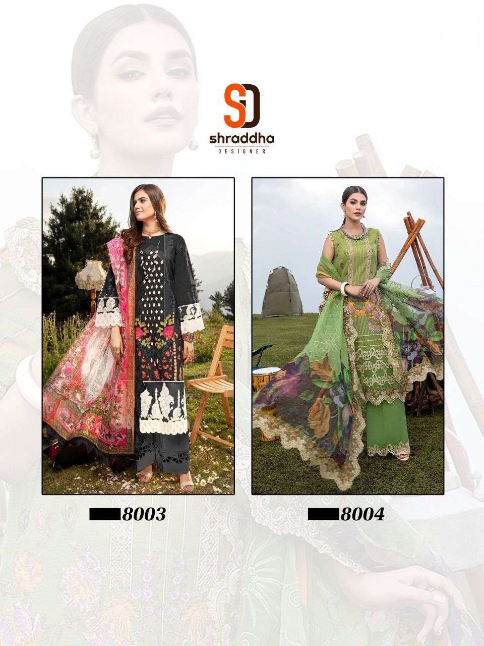 SHRADDHA DESIGNER CHARIZMA VOL 8 CAMRIC COTTON PAKISTANI SUITS NEW CATALOGUE