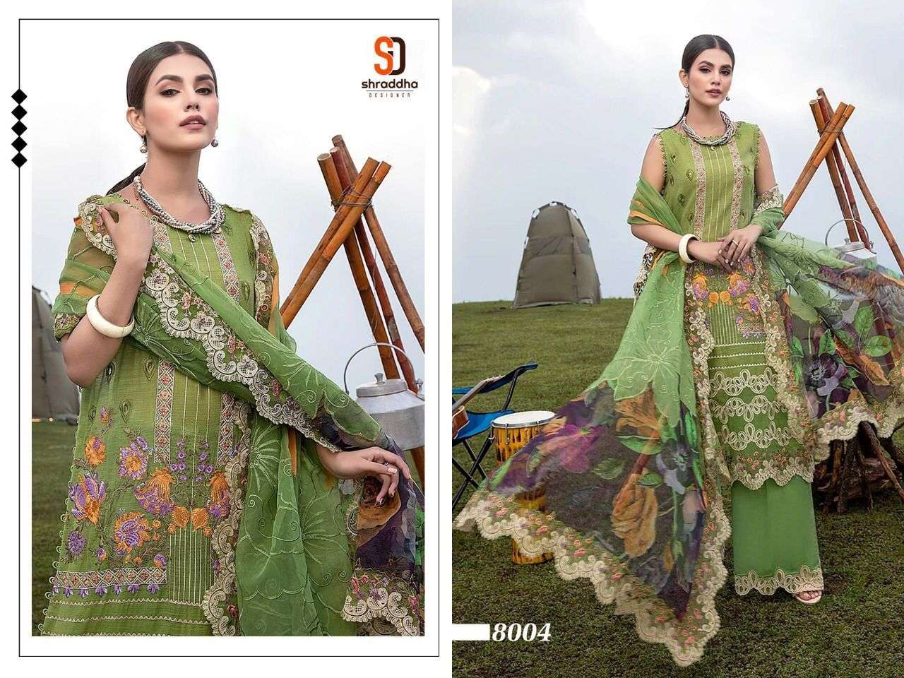 SHRADDHA DESIGNER CHARIZMA VOL 8 CAMRIC COTTON PAKISTANI SUITS NEW CATALOGUE