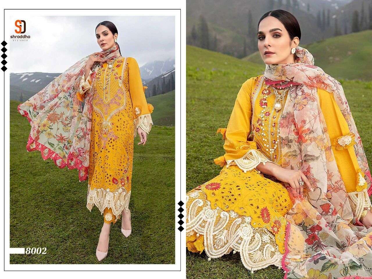 SHRADDHA DESIGNER CHARIZMA VOL 8 CAMRIC COTTON PAKISTANI SUITS NEW CATALOGUE
